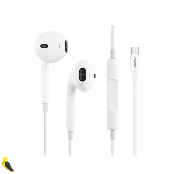 هندزفری کلومن پلاس طرح EarPods با کانکتور تایپ سی مدل CM33